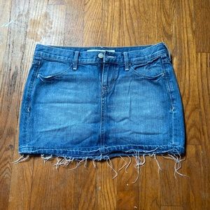 old navy, short jean skirt.